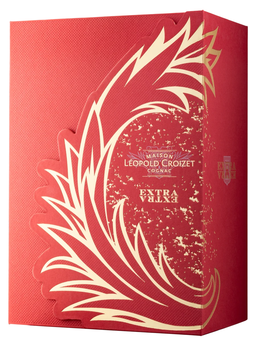 Coffret rouge Cognac Léopold Croizet Extra