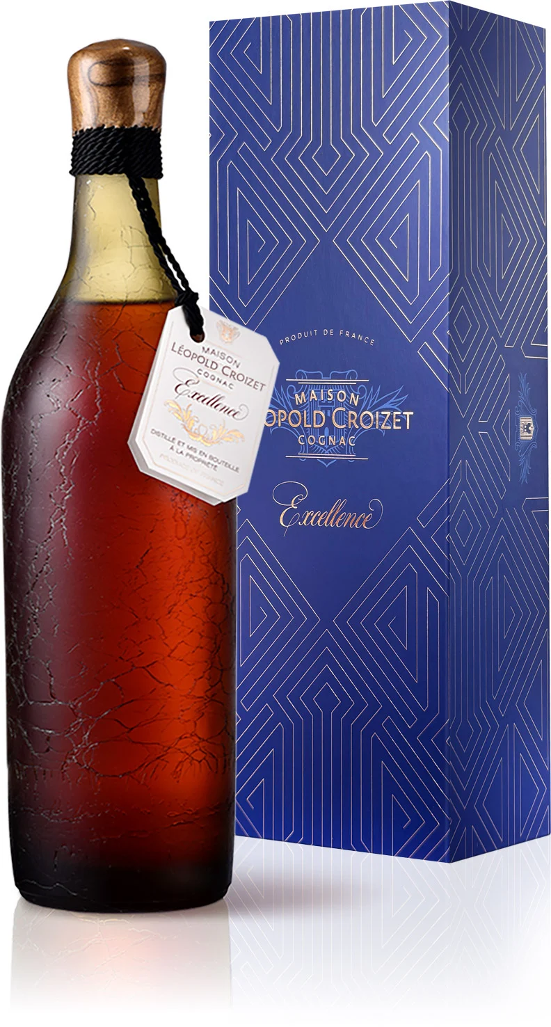 Cognac Léopold Croizet Excellence avec nouvel étui bleu Cognac Léopold Croizet Excellence